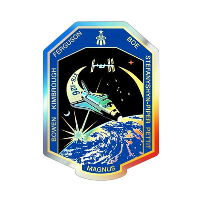 STS 126 (NASA) Holographic STICKER Die-Cut Vinyl Decal 2 Inch Holographic - The Sticker Space