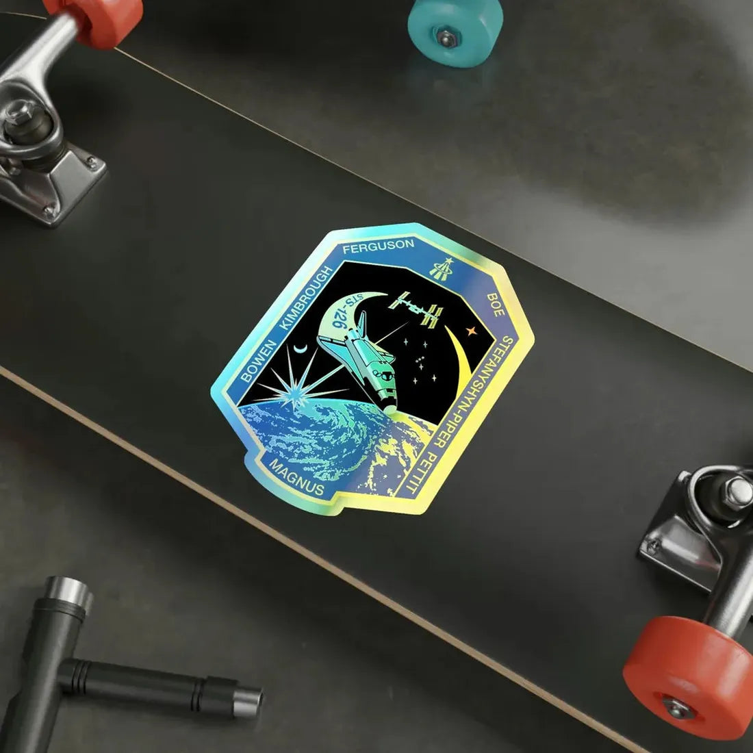 STS 126 (NASA) Holographic STICKER Die-Cut Vinyl Decal - The Sticker Space