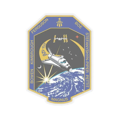 STS 126 (NASA) STICKER Vinyl Kiss-Cut Decal 6 Inch Transparent - The Sticker Space