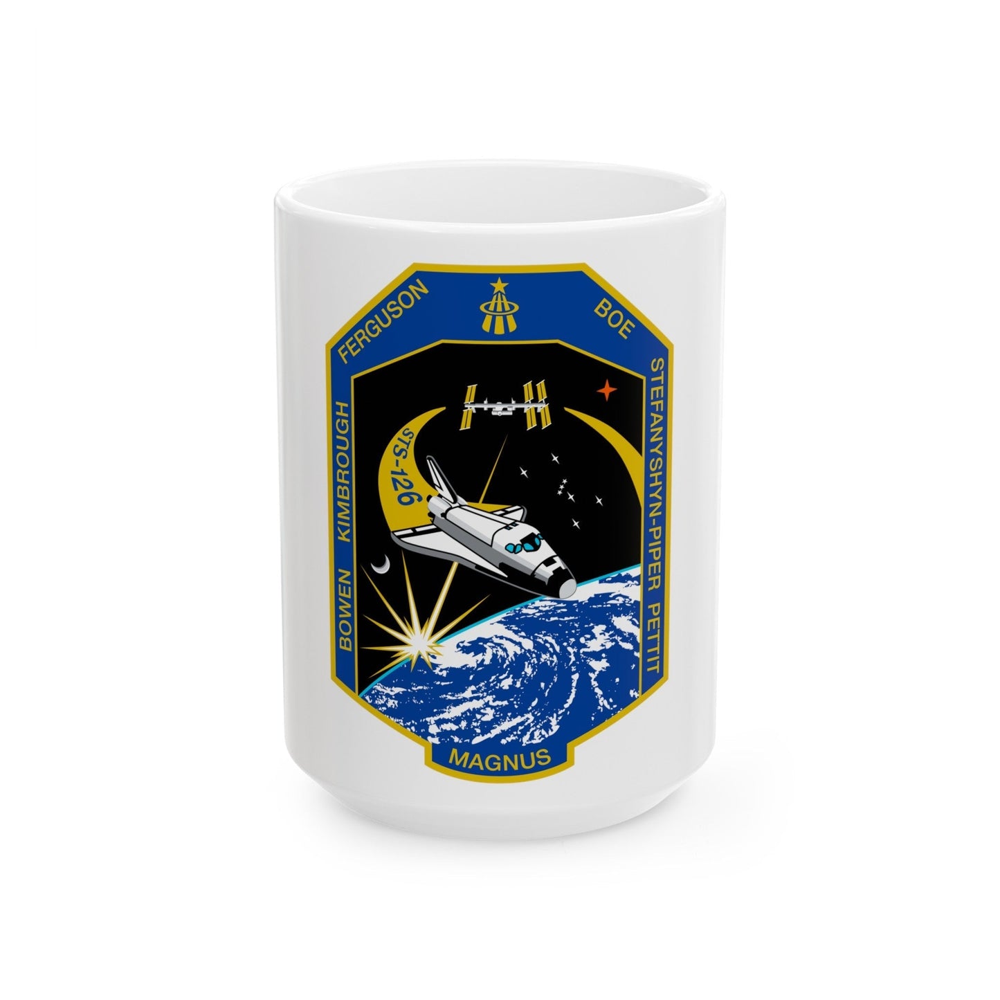 STS 126 (NASA) White Coffee Mug-15oz-The Sticker Space