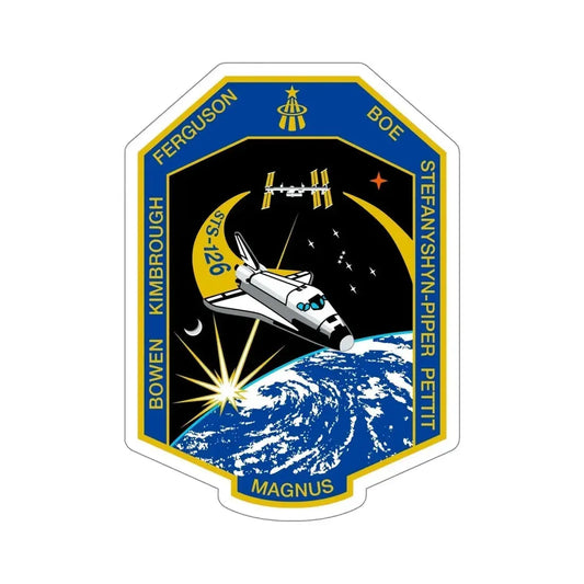 STS 126 Patch NASA STICKER Vinyl Die-Cut Decal 6 Inch - The Sticker Space