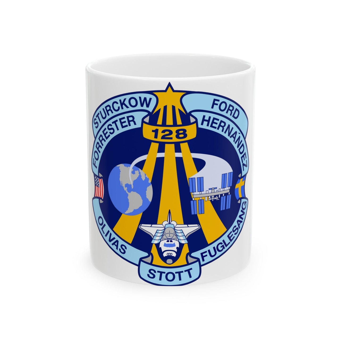 STS 128 (NASA) White Coffee Mug-11oz-The Sticker Space