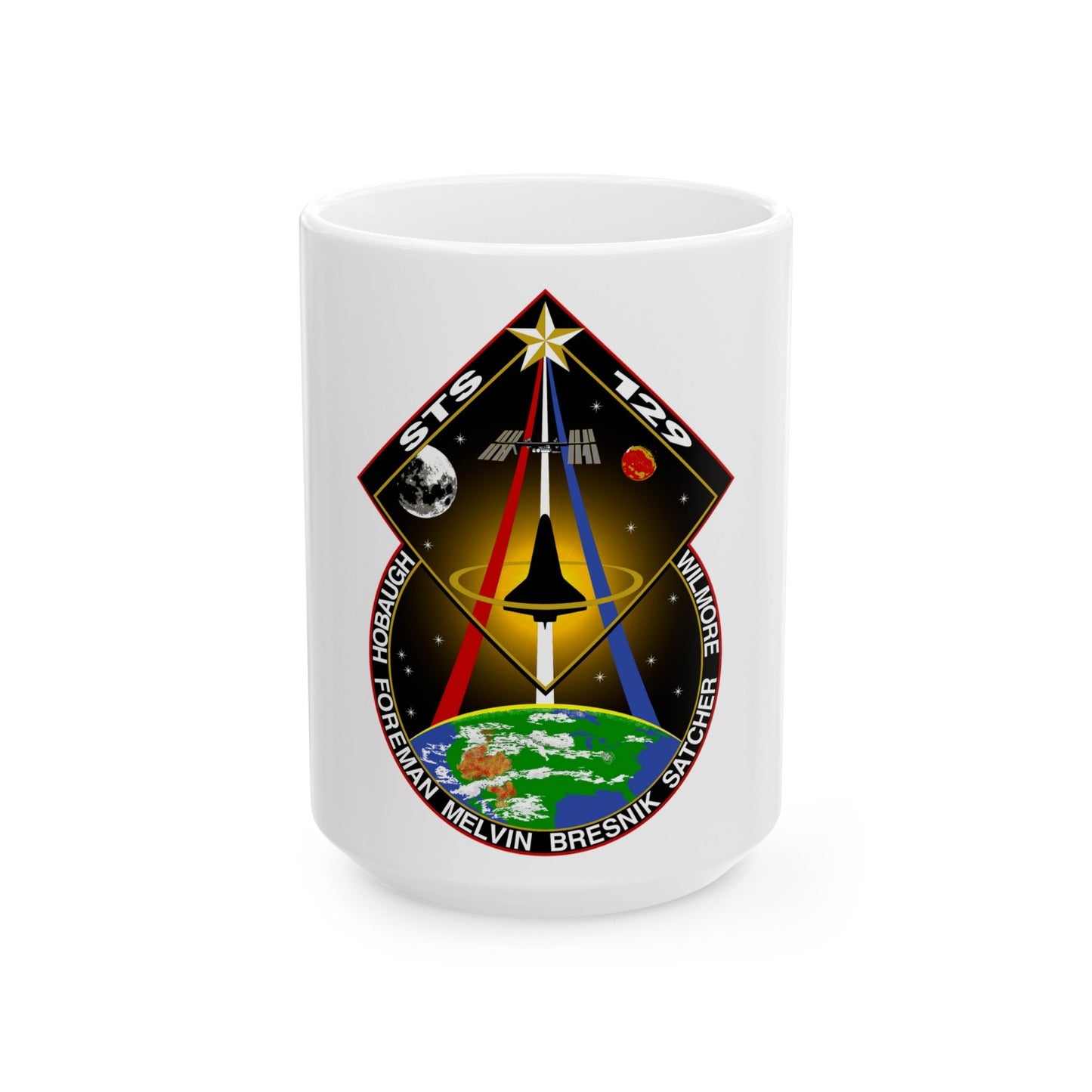 STS 129 (NASA) White Coffee Mug-15oz-The Sticker Space