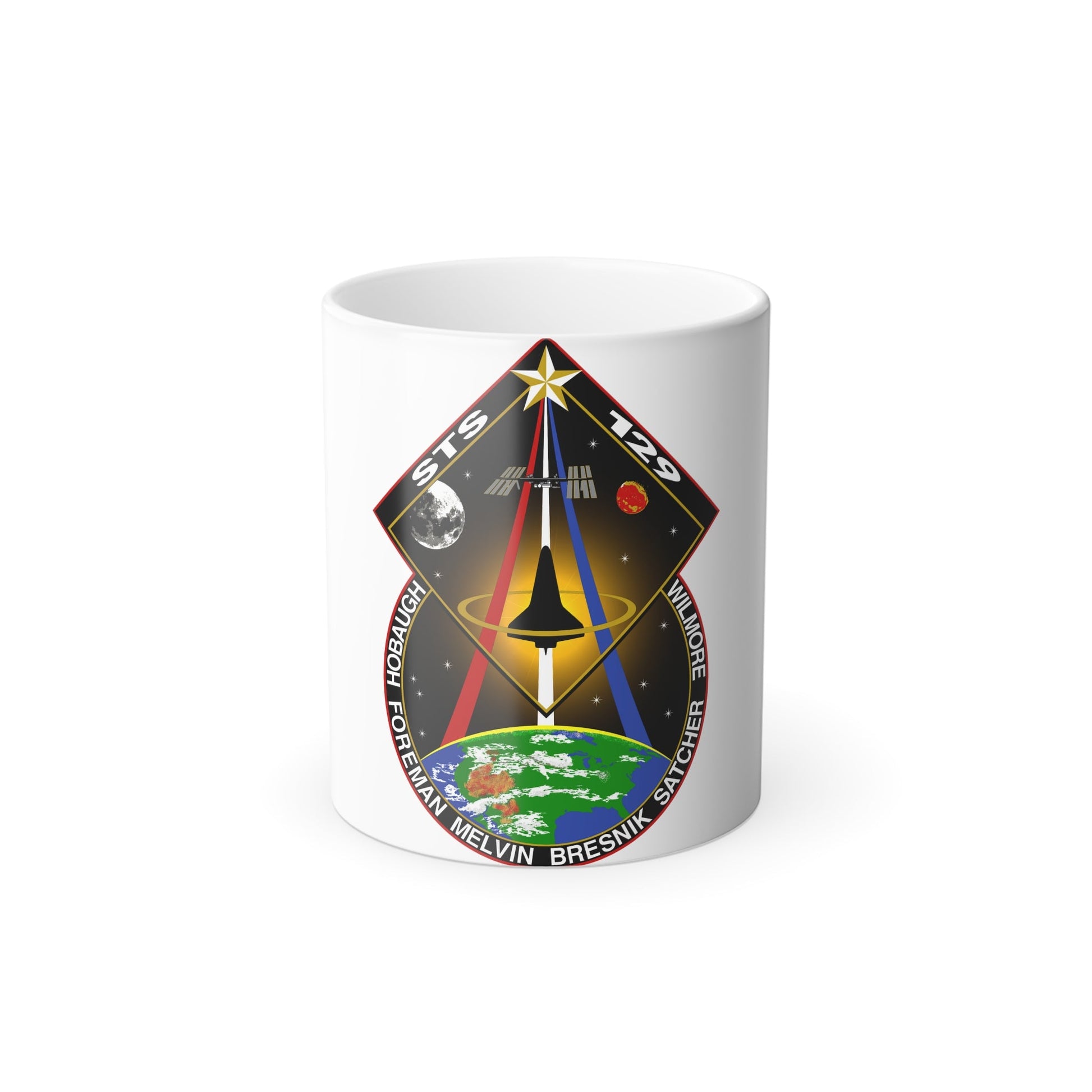 STS 129 Patch NASA - Color Changing Mug 11oz-11oz-The Sticker Space