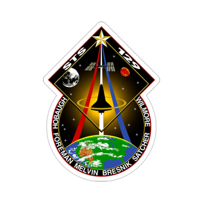 STS 129 Patch NASA STICKER Vinyl Die-Cut Decal-2 Inch-The Sticker Space