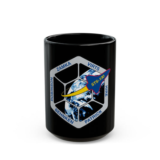 STS 130 (NASA) Black Coffee Mug-15oz-The Sticker Space