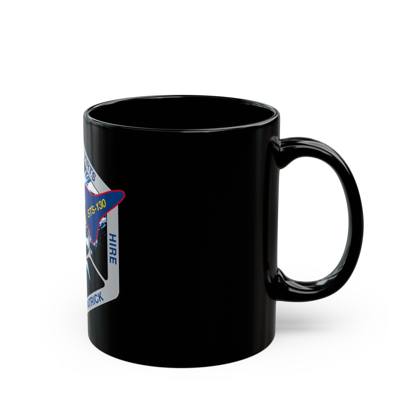 STS 130 (NASA) Black Coffee Mug-The Sticker Space