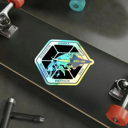 STS 130 (NASA) Holographic STICKER Die-Cut Vinyl Decal - The Sticker Space