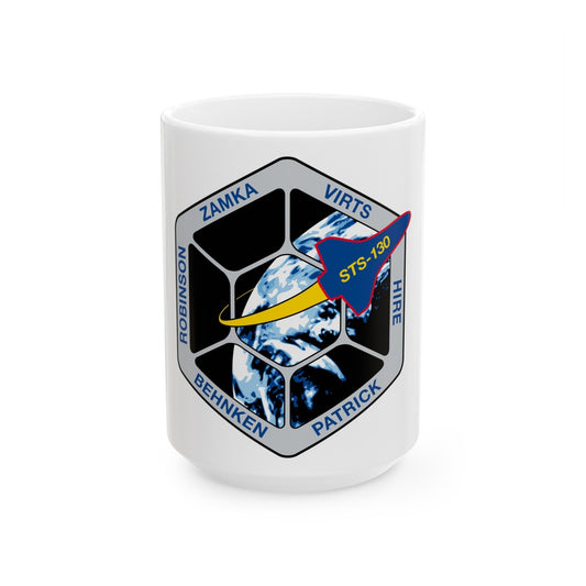 STS 130 (NASA) White Coffee Mug-15oz-The Sticker Space