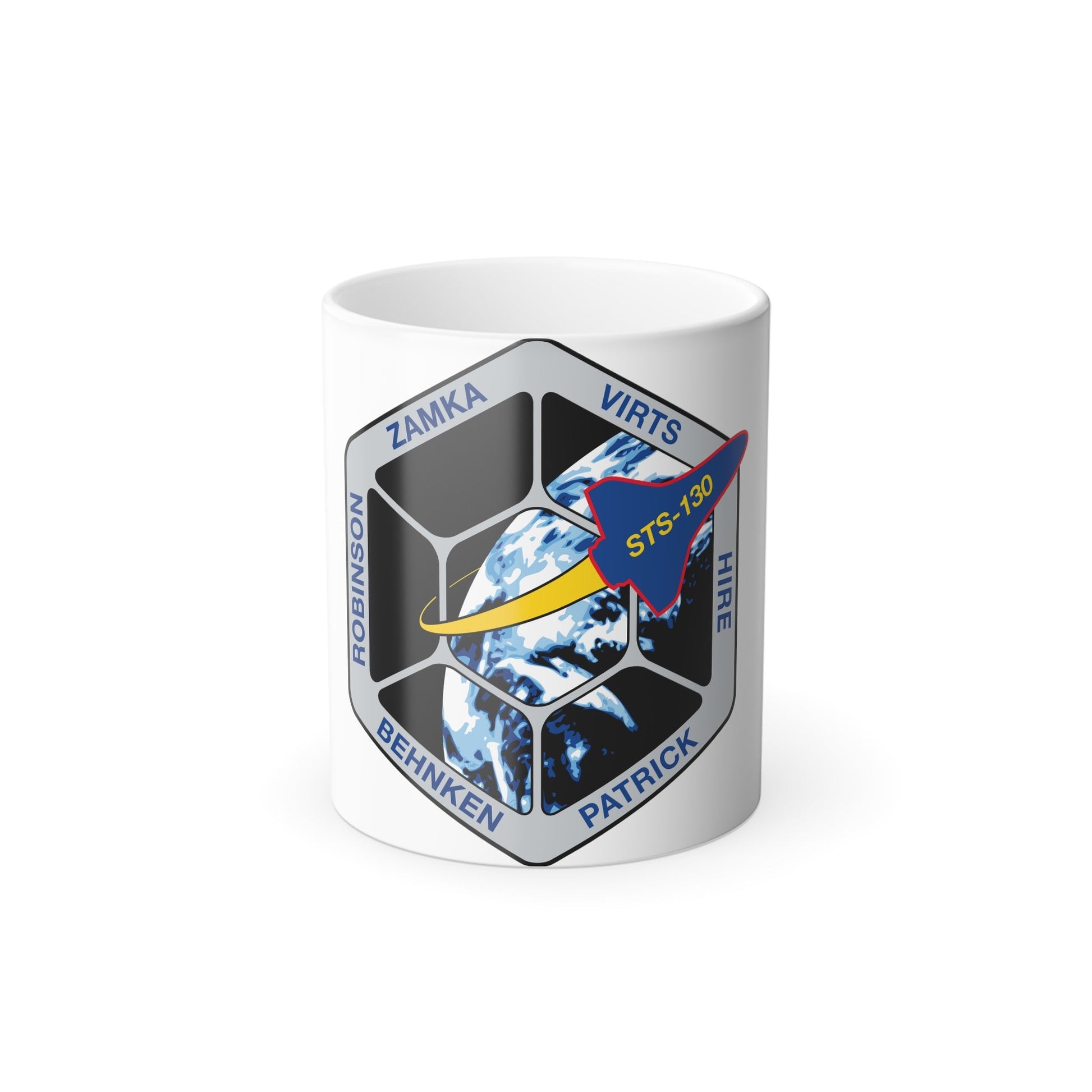 STS 130 Patch NASA - Color Changing Mug 11oz-11oz-The Sticker Space