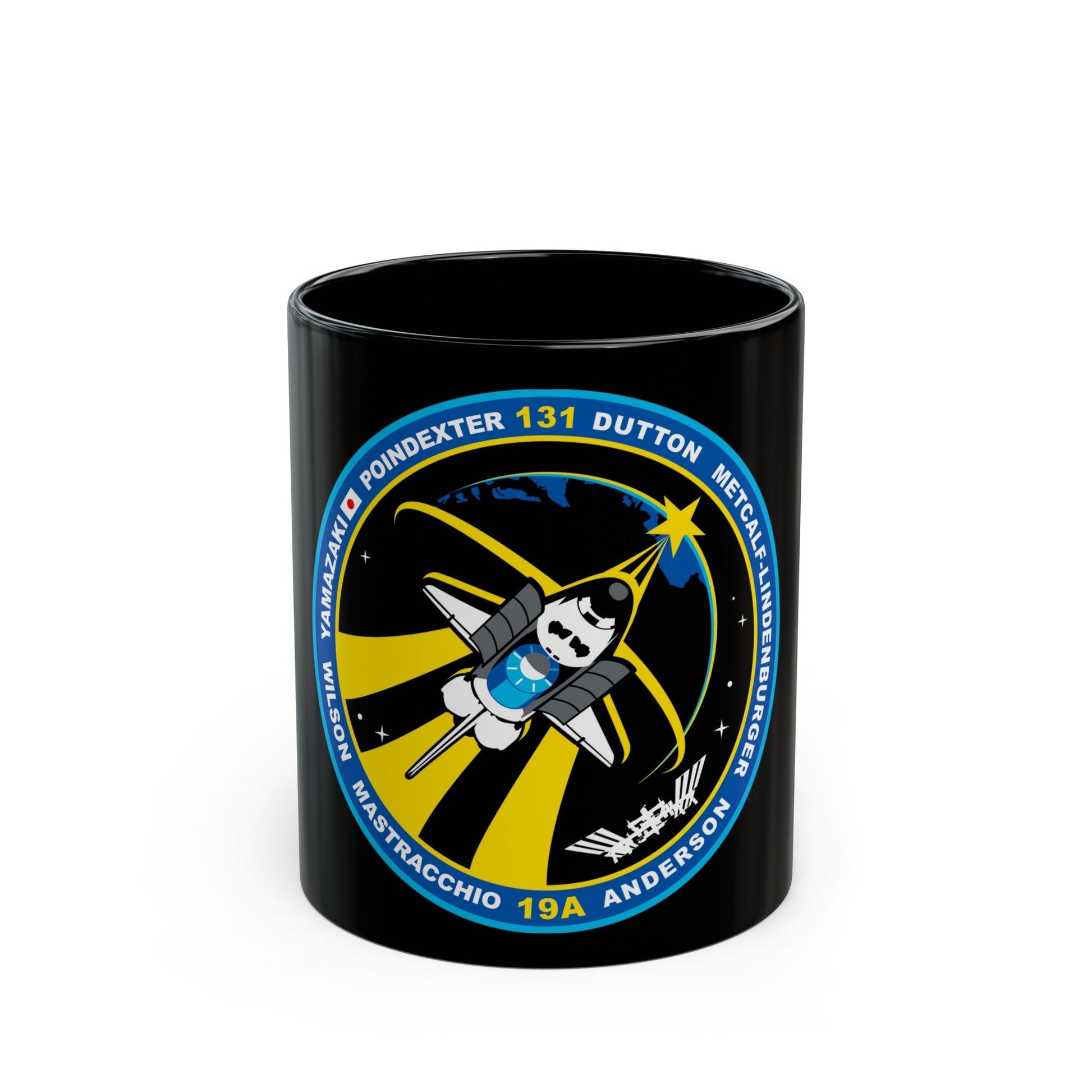 STS 131 (NASA) Black Coffee Mug-11oz-The Sticker Space