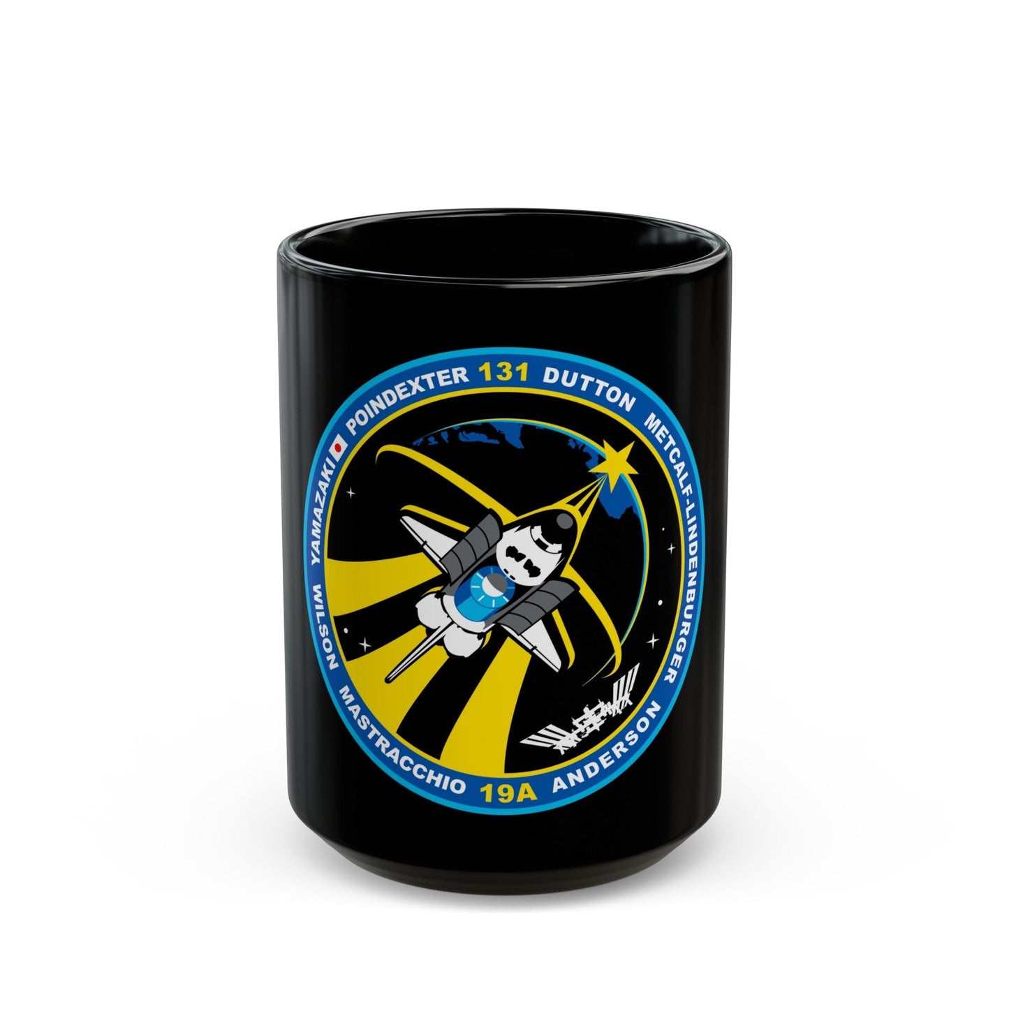 STS 131 (NASA) Black Coffee Mug-15oz-The Sticker Space