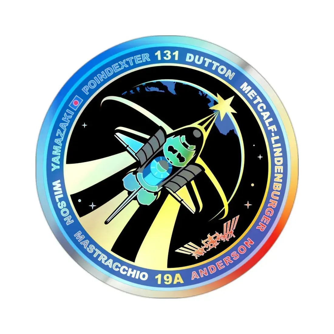 STS 131 (NASA) Holographic STICKER Die-Cut Vinyl Decal 2 Inch Holographic - The Sticker Space