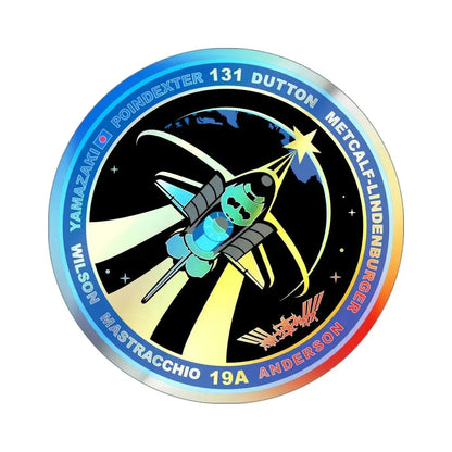 STS 131 (NASA) Holographic STICKER Die-Cut Vinyl Decal 4 Inch Holographic - The Sticker Space