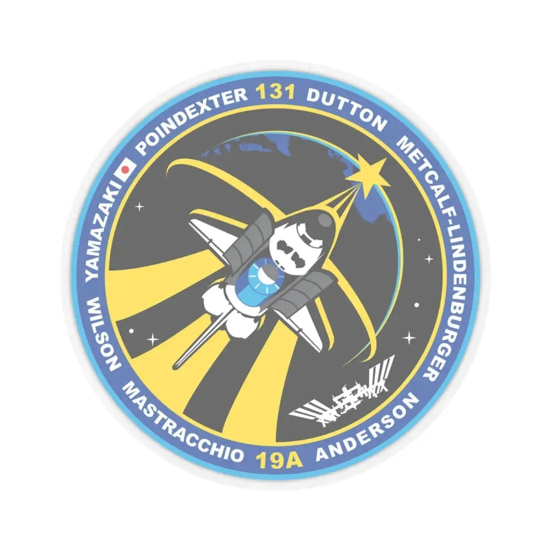 STS 131 (NASA) STICKER Vinyl Kiss-Cut Decal 4 Inch Transparent - The Sticker Space