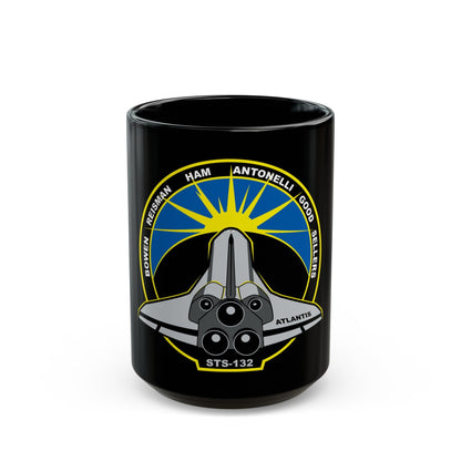 STS 132 (NASA) Black Coffee Mug-15oz-The Sticker Space