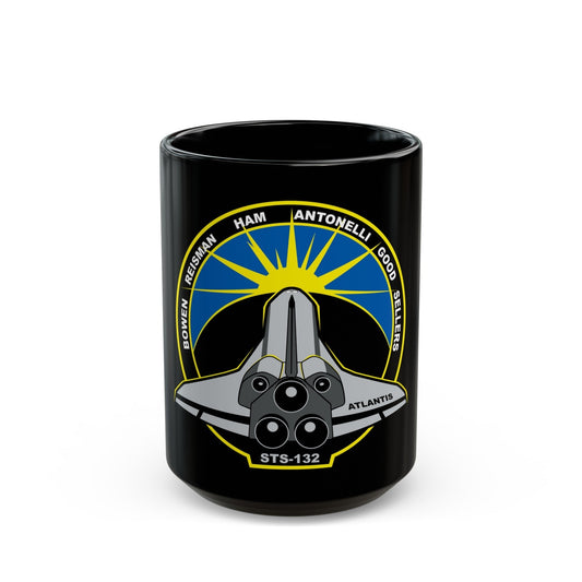 STS 132 (NASA) Black Coffee Mug-15oz-The Sticker Space