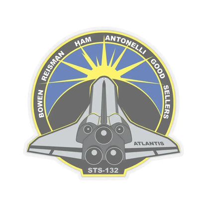 STS 132 (NASA) STICKER Vinyl Kiss-Cut Decal 3 Inch Transparent - The Sticker Space