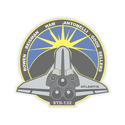 STS 132 (NASA) STICKER Vinyl Kiss-Cut Decal 6 Inch Transparent - The Sticker Space