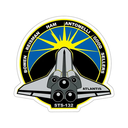 STS 132 Patch NASA STICKER Vinyl Die-Cut Decal 5 Inch - The Sticker Space