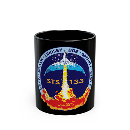 STS 133 (NASA) Black Coffee Mug-11oz-The Sticker Space