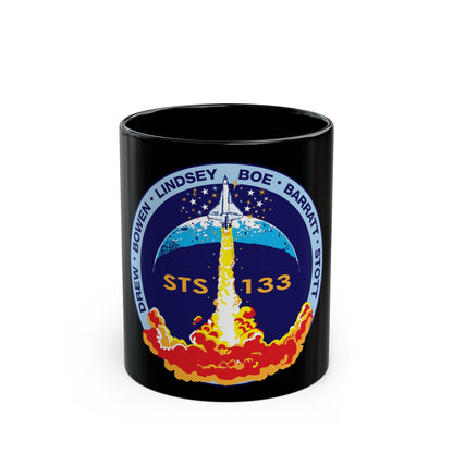 STS 133 (NASA) Black Coffee Mug-11oz-The Sticker Space