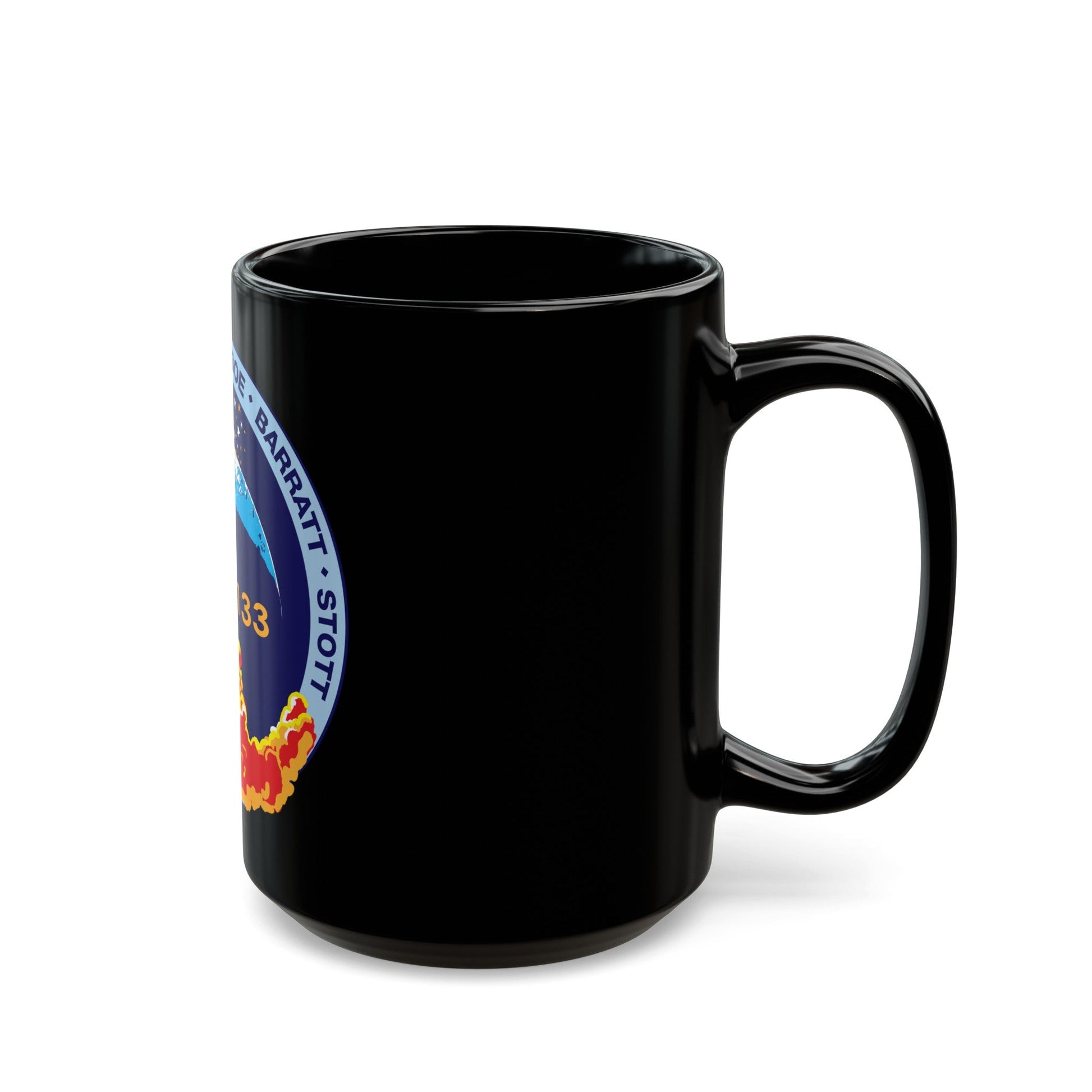 STS 133 (NASA) Black Coffee Mug-The Sticker Space