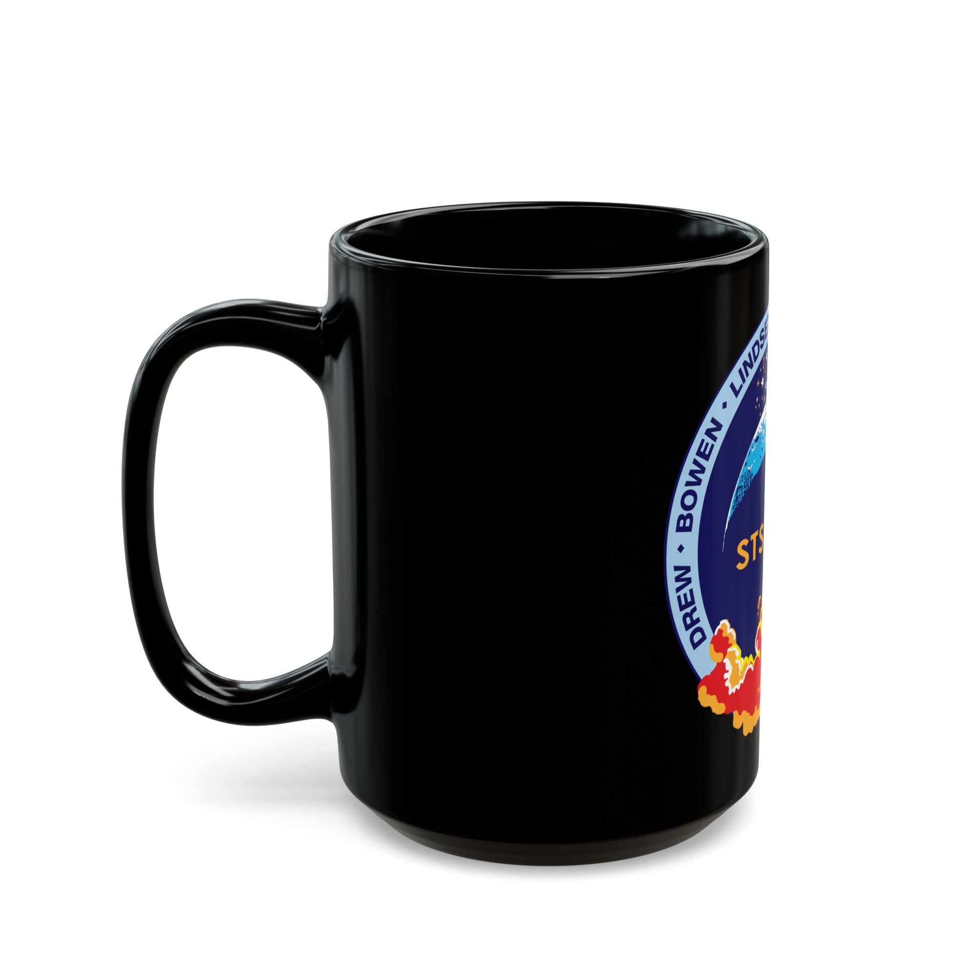 STS 133 (NASA) Black Coffee Mug-The Sticker Space