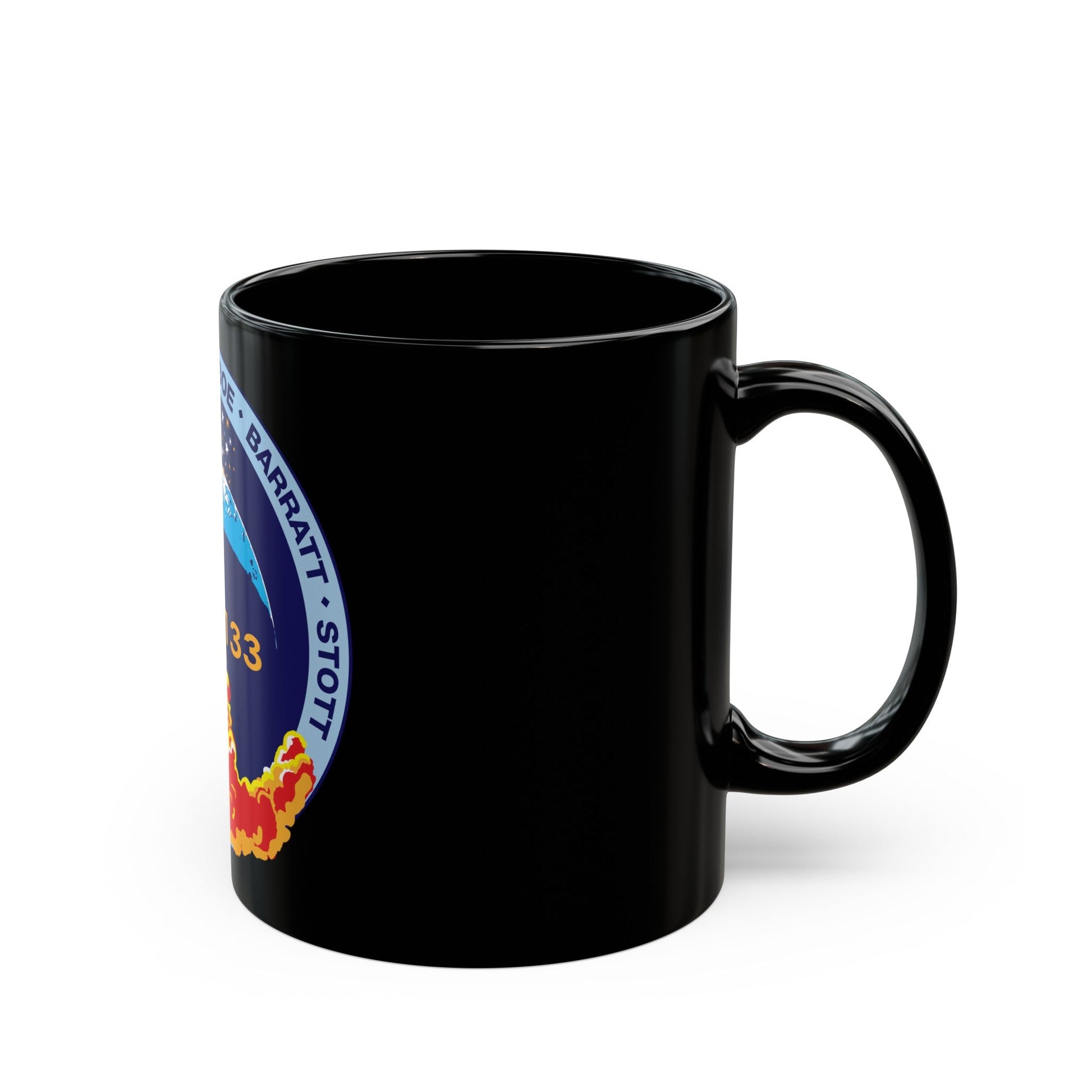 STS 133 (NASA) Black Coffee Mug-The Sticker Space