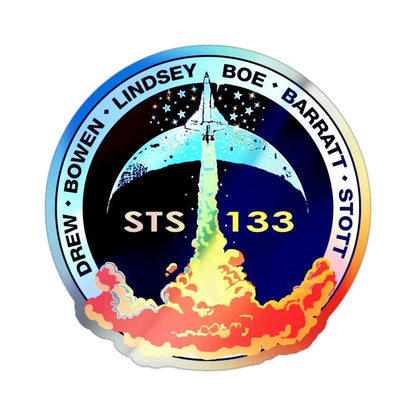 STS 133 (NASA) Holographic STICKER Die-Cut Vinyl Decal 2 Inch Holographic - The Sticker Space