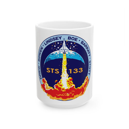 STS 133 (NASA) White Coffee Mug-15oz-The Sticker Space