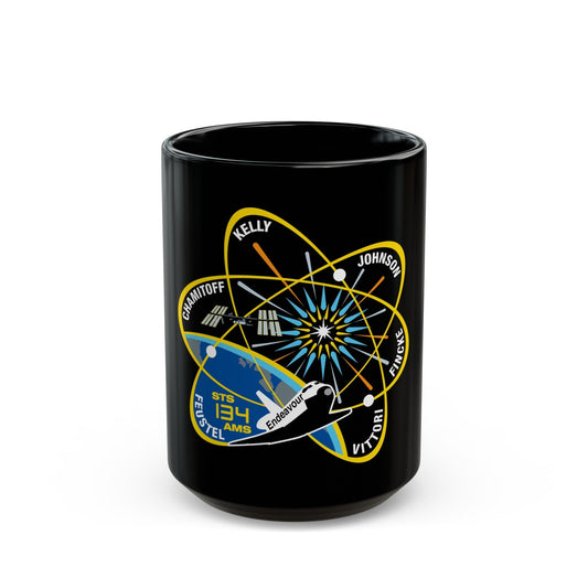 STS 134 (NASA) Black Coffee Mug-15oz-The Sticker Space