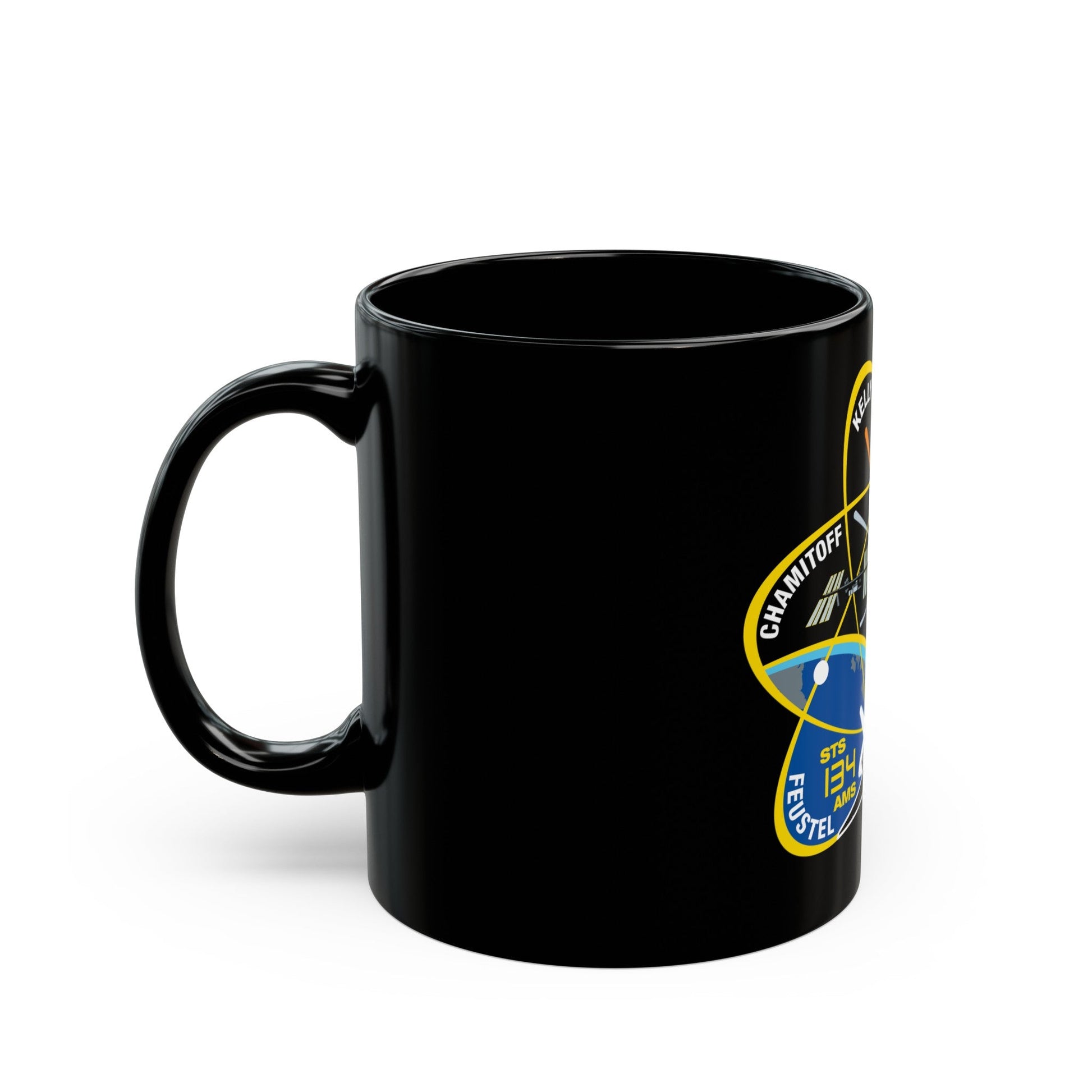 STS 134 (NASA) Black Coffee Mug-The Sticker Space