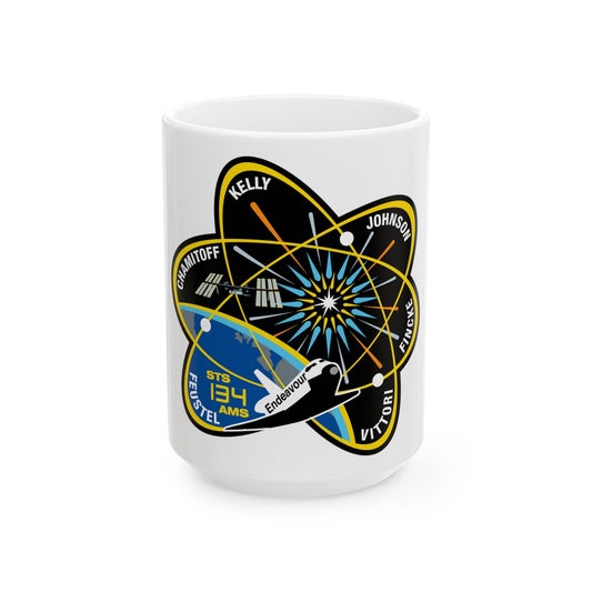 STS 134 (NASA) White Coffee Mug-15oz-The Sticker Space