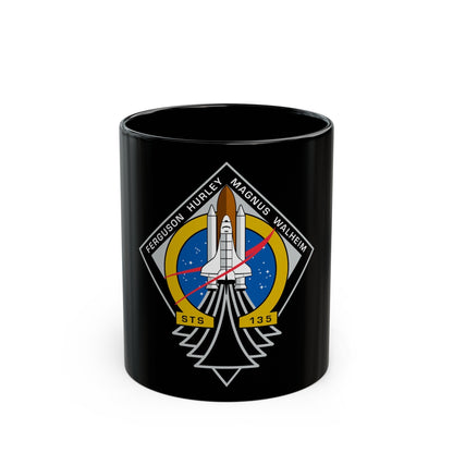 STS 135 (NASA) Black Coffee Mug-11oz-The Sticker Space