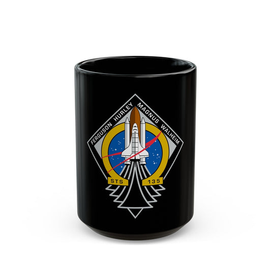 STS 135 (NASA) Black Coffee Mug-15oz-The Sticker Space