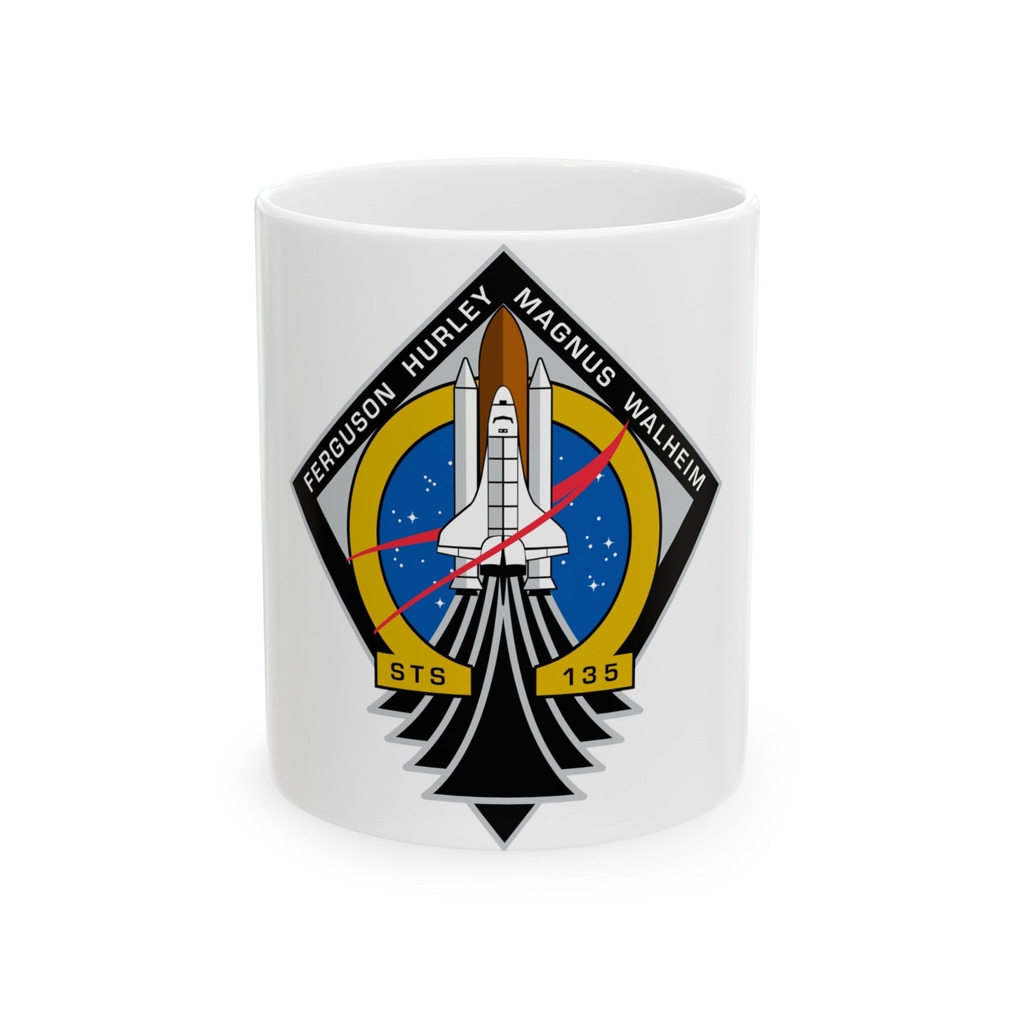 STS 135 (NASA) White Coffee Mug-11oz-The Sticker Space