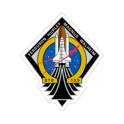 STS 135 Patch NASA STICKER Vinyl Die-Cut Decal-2 Inch-The Sticker Space