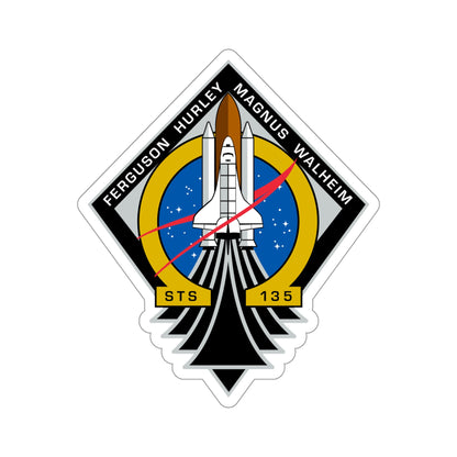 STS 135 Patch NASA STICKER Vinyl Die-Cut Decal-4 Inch-The Sticker Space