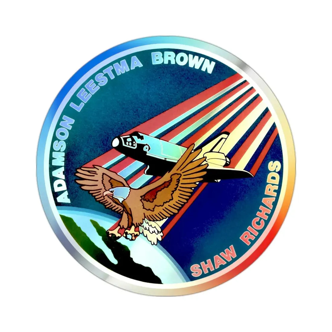STS 28 (NASA) Holographic STICKER Die-Cut Vinyl Decal 2 Inch Holographic - The Sticker Space