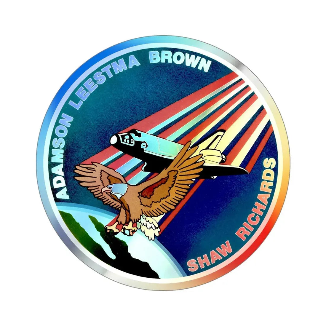 STS 28 (NASA) Holographic STICKER Die-Cut Vinyl Decal 4 Inch Holographic - The Sticker Space