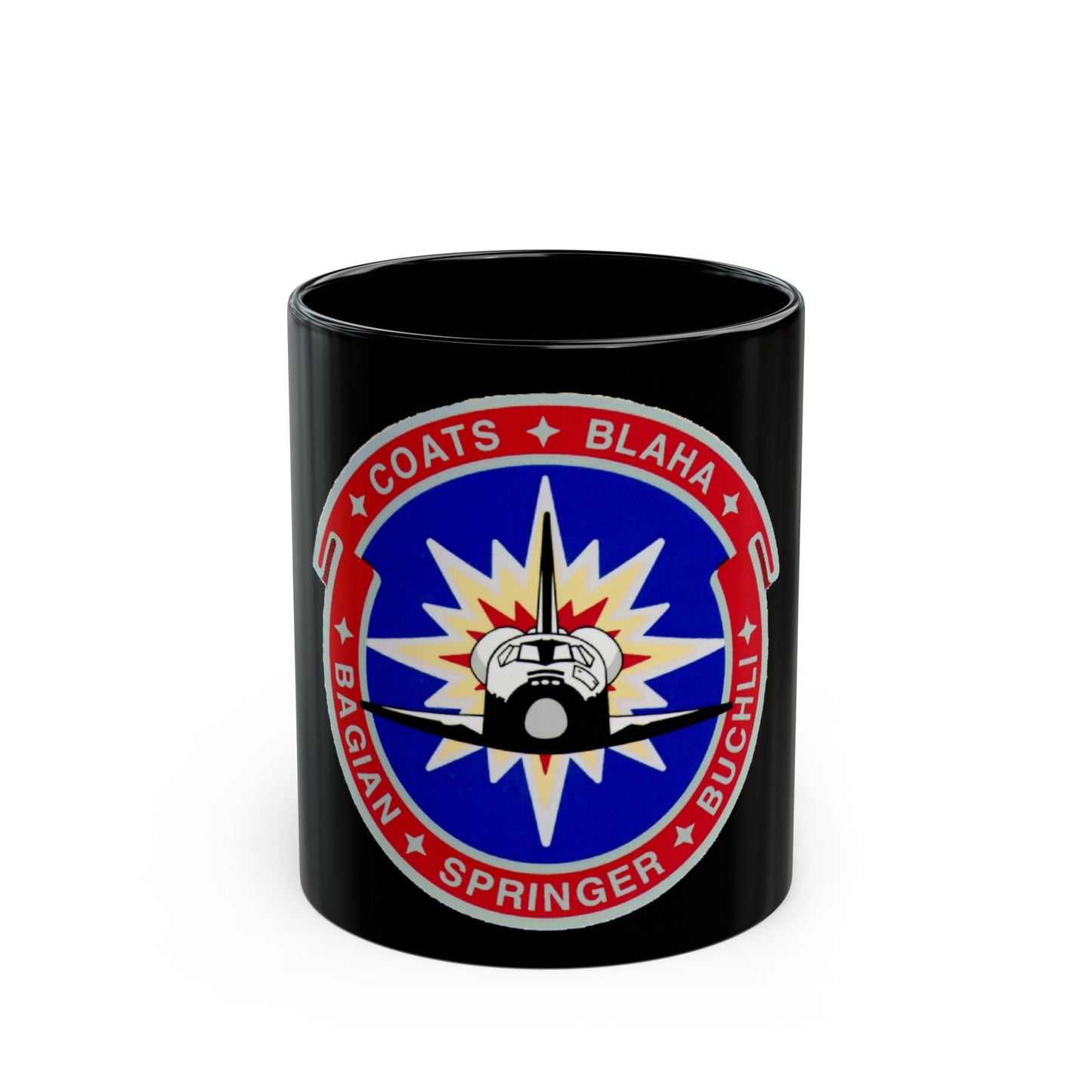 STS 29 (NASA) Black Coffee Mug-11oz-The Sticker Space