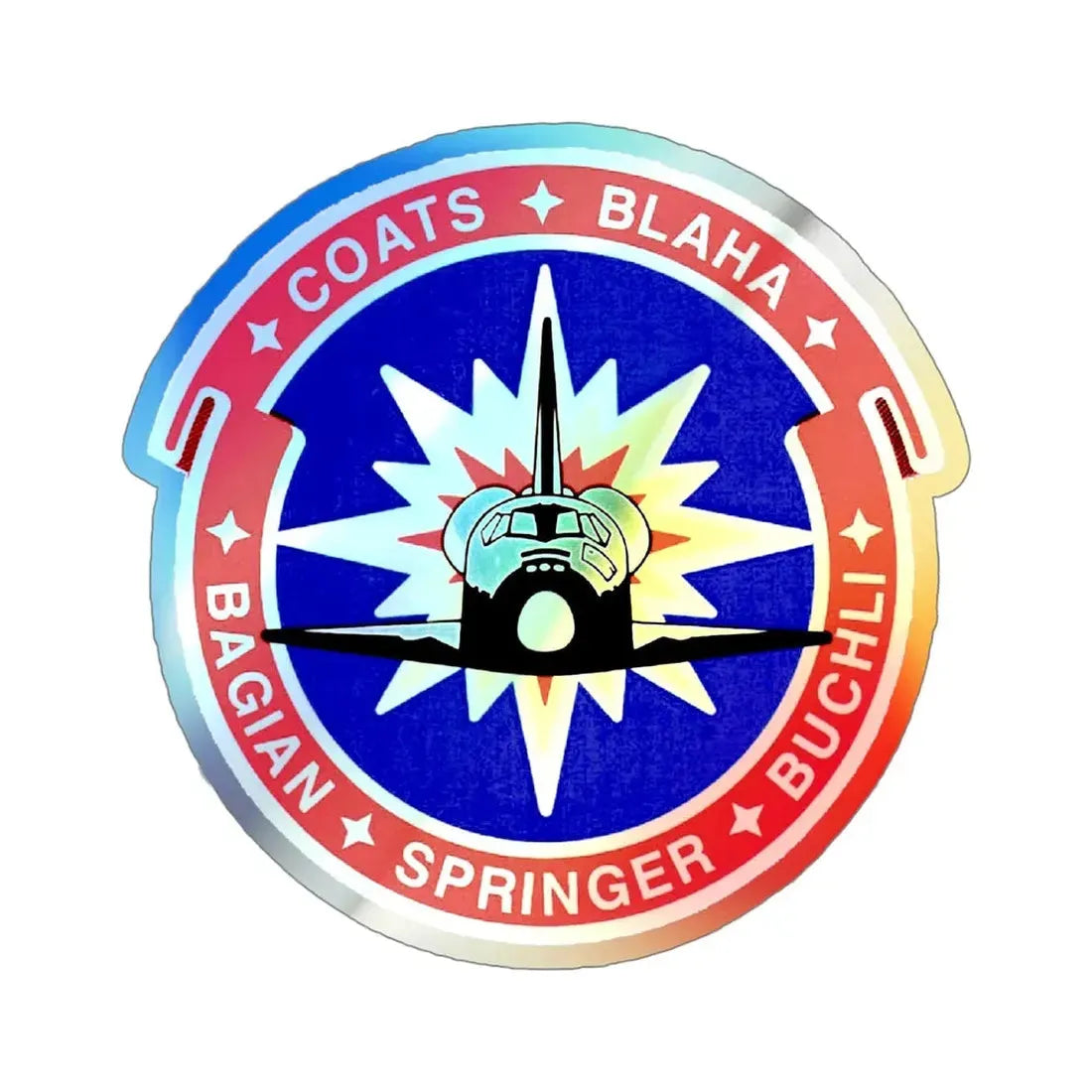 STS 29 (NASA) Holographic STICKER Die-Cut Vinyl Decal 5 Inch Holographic - The Sticker Space
