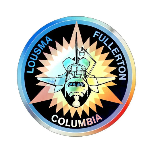 STS 3 (NASA) Holographic STICKER Die-Cut Vinyl Decal 2 Inch Holographic - The Sticker Space