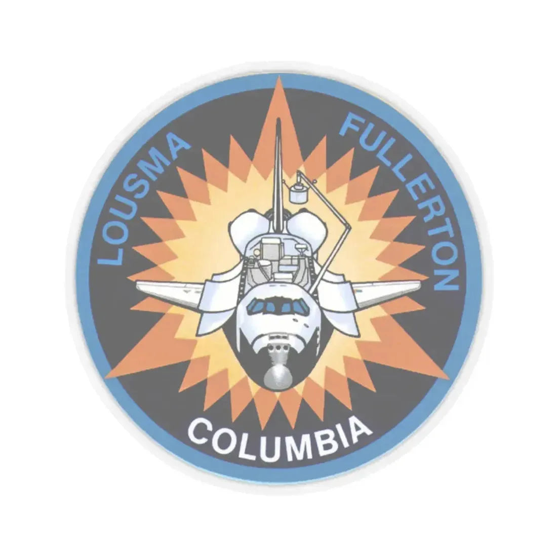 STS 3 (NASA) STICKER Vinyl Kiss-Cut Decal 2 Inch Transparent - The Sticker Space