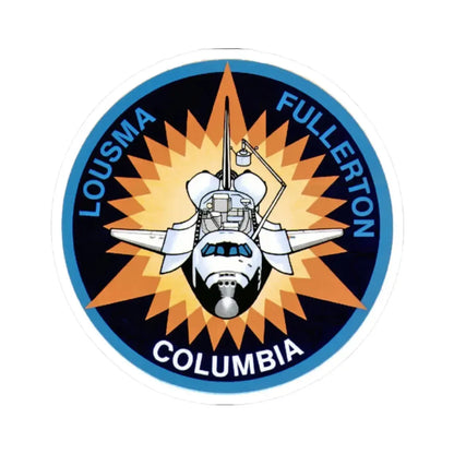 STS 3 (NASA) STICKER Vinyl Kiss-Cut Decal 2 Inch White - The Sticker Space