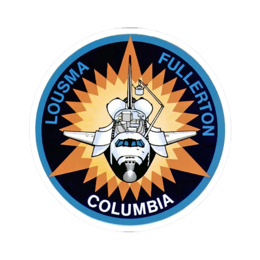 STS 3 (NASA) STICKER Vinyl Kiss-Cut Decal 2 Inch White - The Sticker Space