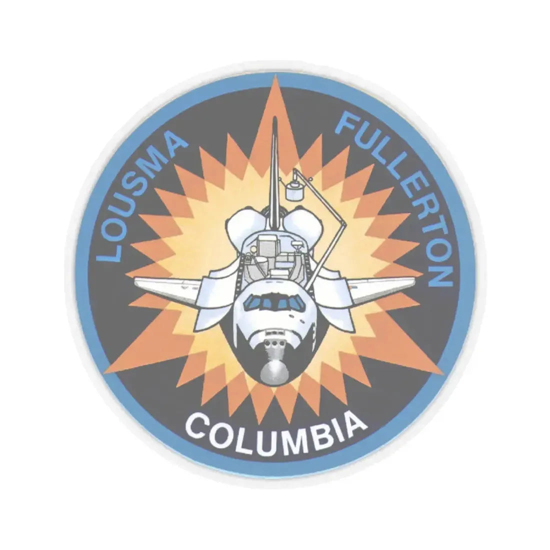 STS 3 (NASA) STICKER Vinyl Kiss-Cut Decal 3 Inch Transparent - The Sticker Space