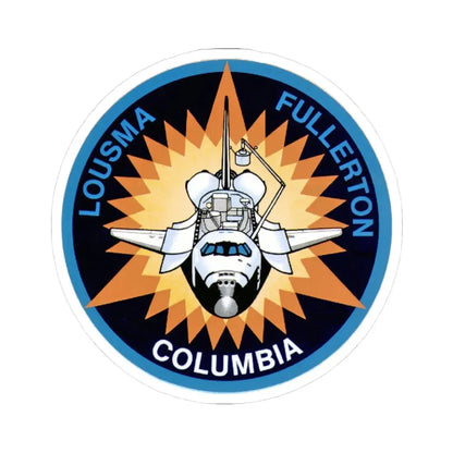 STS 3 (NASA) STICKER Vinyl Kiss-Cut Decal 3 Inch White - The Sticker Space