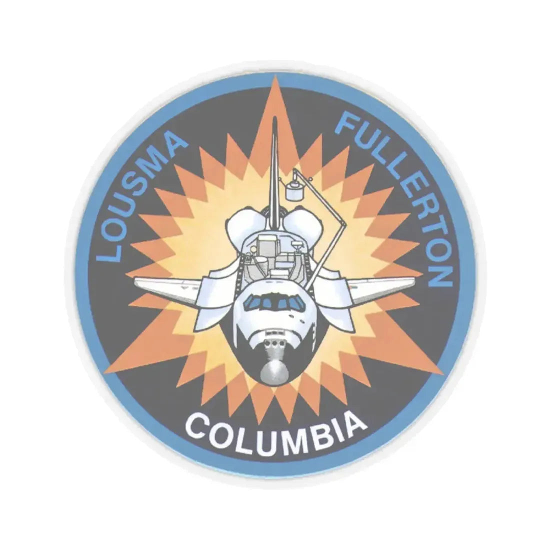 STS 3 (NASA) STICKER Vinyl Kiss-Cut Decal 4 Inch Transparent - The Sticker Space